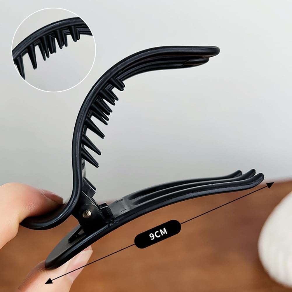 GSHLLO 4 Pcs French Flat Hair Clips, Large Curved, No Slip Grip, Strong Hold, Side Slide, Accessories for Women and Girls - Image 4