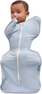 Love to Dream Swaddle, Baby Sleep Sack, Swaddle Up Self-Soothing Swaddles for Newborns, Get Longer Sleeps, Snug Fit Helps Calm Startle Reflex, Lite 0.2 Tog Sleep Sack, 13-19 lbs, Soft Blue