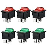  Rocker Switch Rocker Toggle Switch On/Off Light Waterproof Cover SPST for Car Truck Boat Motorhome