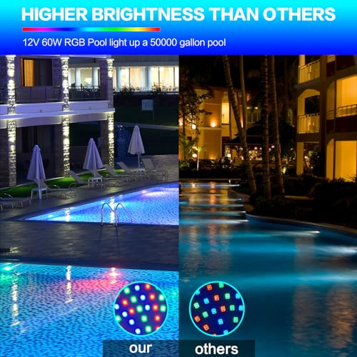 Cedio PH01-LB01 Pool Lights For Inground Pool, 120V 60W Led Pool Light Bulb thumb #6