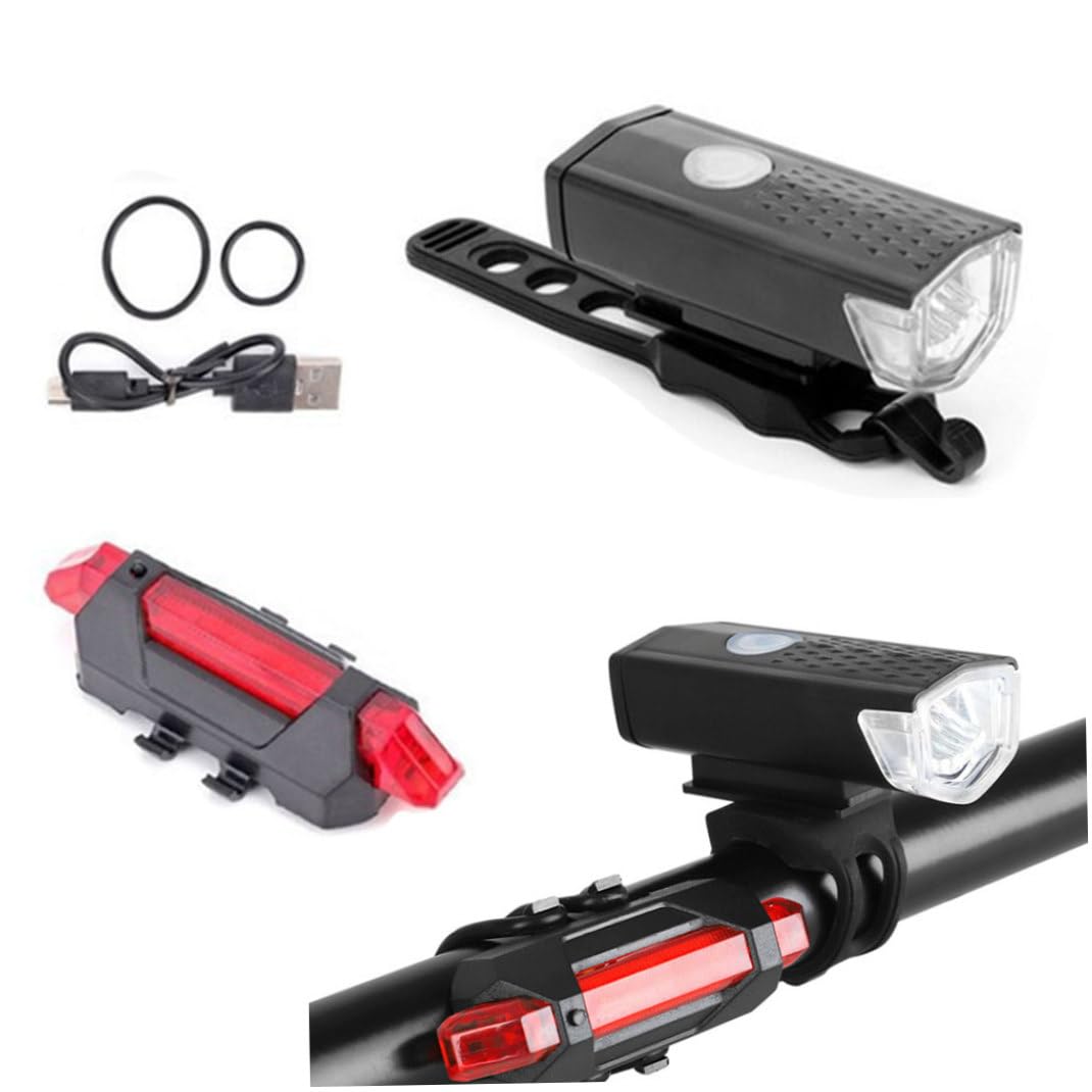 KUYYFDS Waterproof Lamp USB LED Rechargeable Front and Tail Light Set Bike Accessories Equipment