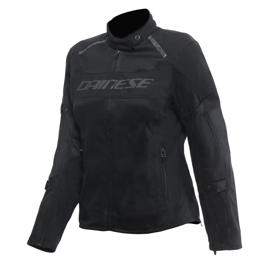 Dainese Kurtka Air Frame 3 Tex Wmn, damska letnia kurtka motocyklowa, oddychające wstawki z siatki, wyjmowana podszewka chroniąca przed wiatrem, ochraniacze na ramionach i łokciach, czarna, 44