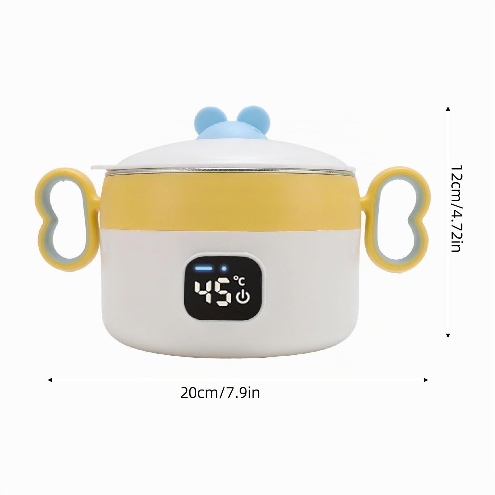 Box per il Pranzo Elettrico, USB Ricaricabile da Pranzo da 450 Ml di Box da Pranzo Riscaldati, Caldi per Alimenti Portatili per Lavoro, Viaggio, Casa, Ufficio, Calda per Alimenti