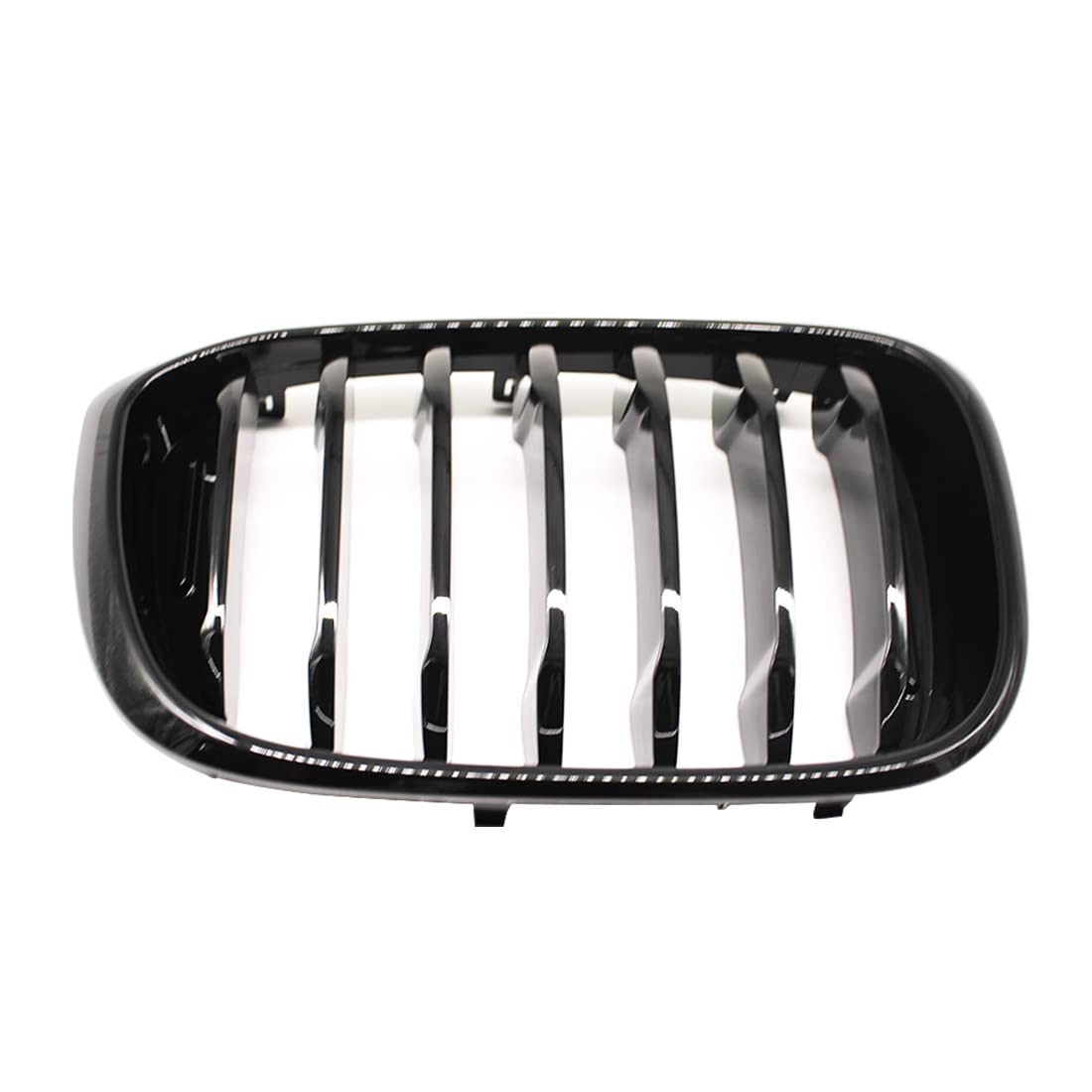 2 piezas de malla de coche negro brillante rejillas de carreras de una sola línea capó delantero parrilla de riñón para BMW X3 G01 X4 G02 2018 2019 2020