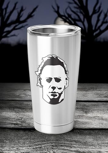 Image of Elektroplate Michael Myers Balcony Dynamic Car Decal Set of 2 | Officially Licensed Halloween, Weatherproof Automotive Grade Horror Movie Vinyl Sticker for Water Bottle, Laptop & More