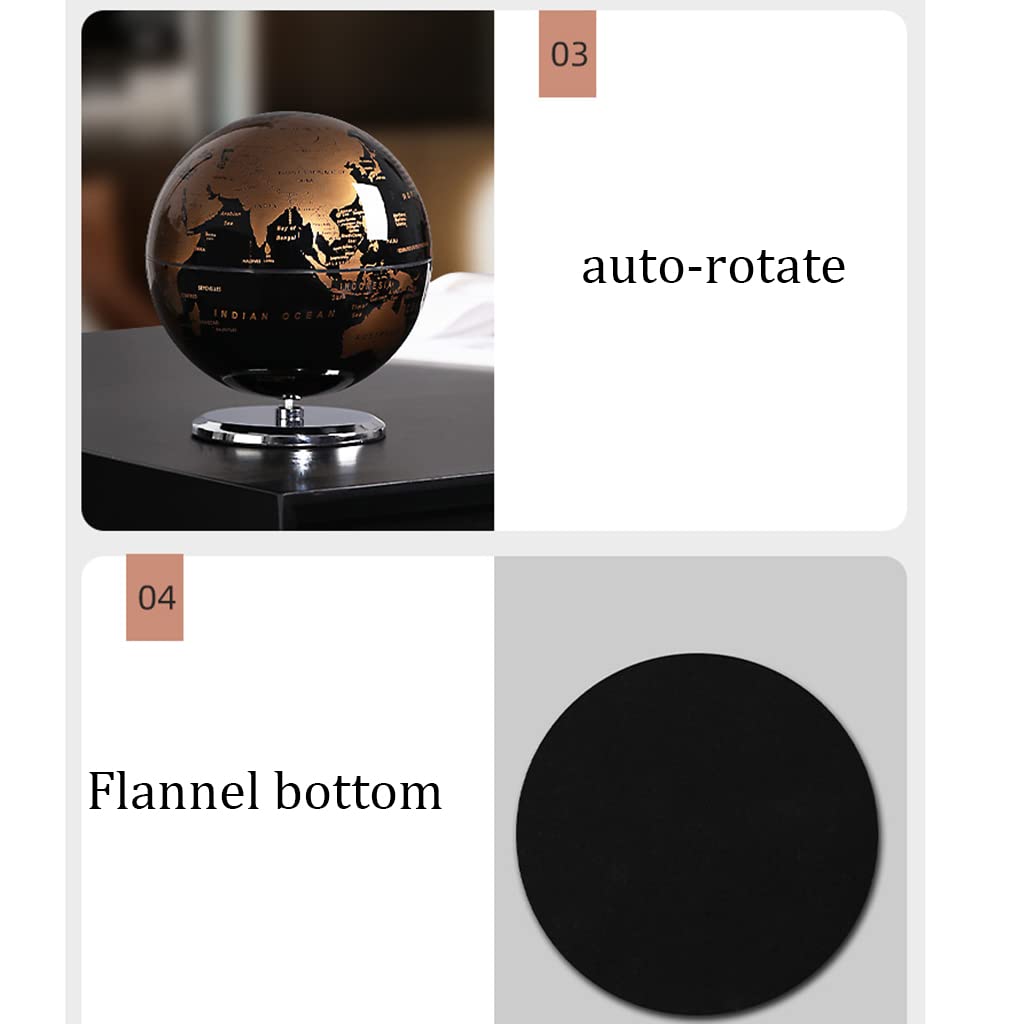 Najbardziej praktyczny globus Oplaadbare Touch Light-emitting Globes Creatieve Roterende Muziekdoos Desktop Wereldbol Voor Mannen En Vrouwen Verjaardagscadeau Inspirujące prezenty logiczne