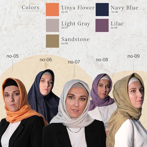 Zhre Koza Silk Hijab Scarf for Women - Satin Head Scarf, Hair Covering, Headscarf for Muslim 35 x 39 Inch4