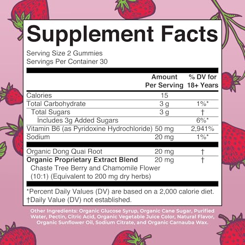organic menstrual support gummies by maryruth39s  for the relief of common symptoms of premenstrual syndrome  pms support  premenstrual mood support  usda organic  non-gmo  vegan  30 servings