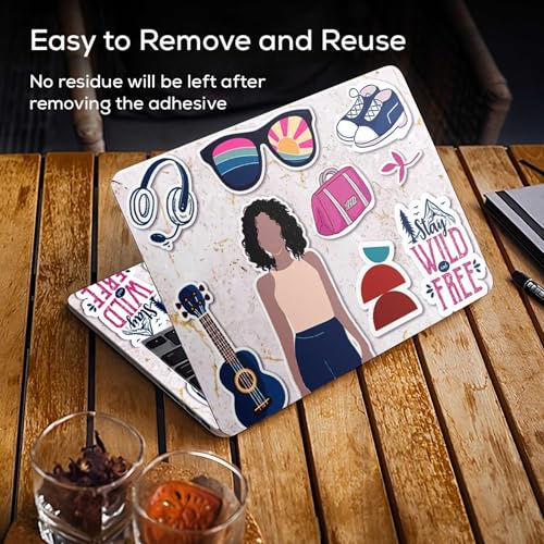 Image of Galaxsia Floral D25 Full Body Vinyl Laptop Skin /Sticker /Cover Upto 15.6 Inches Laptops Laminated-Removable-HD Quality Compatible for Hp-Dell-Sony-Lenovo-Asus etc.(15x10 Inches)