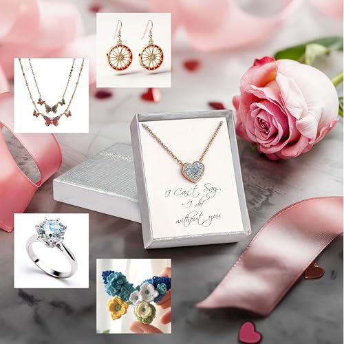 Kurtzy 12 Stk Silberfarbene Kleine Geschenkboxen für Schmuck Verpackung - 9 x 7 cm - Pappkarton Schmuck Geschenkbox Set mit Schaumstoffeinlagen für Ohrringe, Halsketten, Armbänder & Ringe