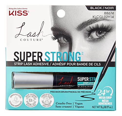 Kiss Lash Couture Adhesive Strip Lash Black (Pack of 3)