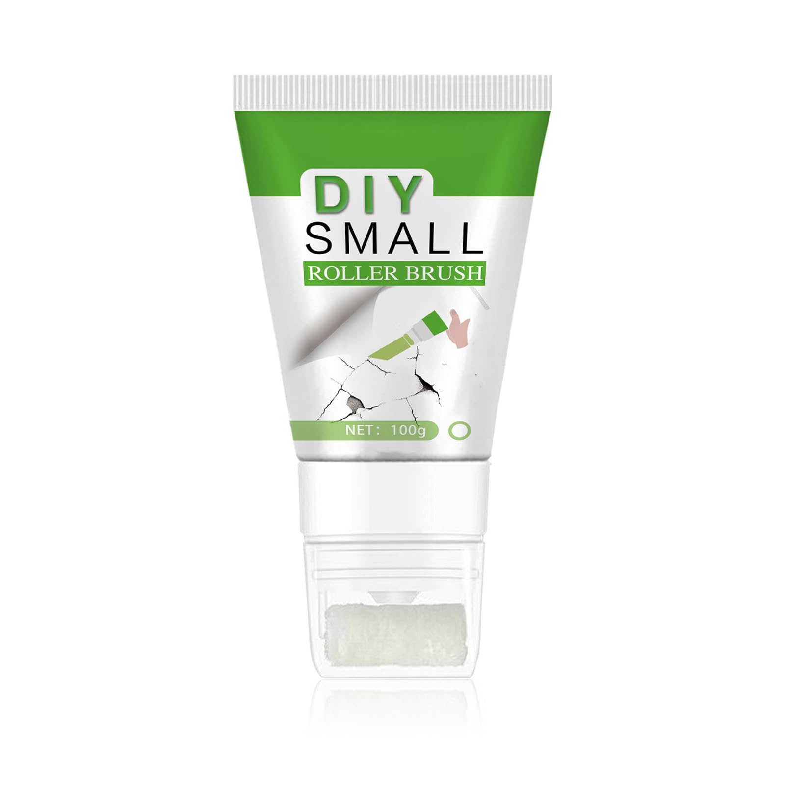 Wall Repair Paste Roller, Wall Mending Agent, White Putty Small Roller Patching Brush, Paste for DIY Renovation Surface Hole Fill Quick