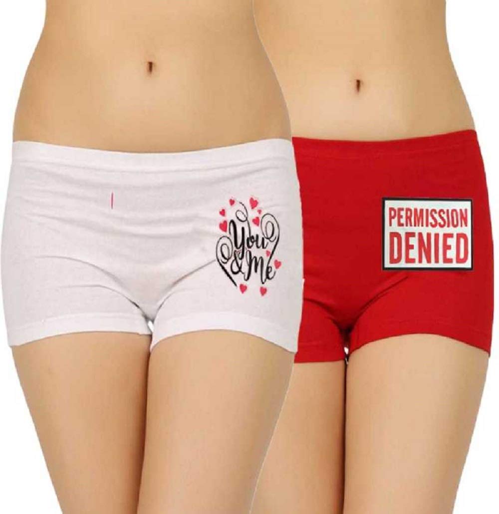 blacktail Briefs for Women Sexy, Women's Boy Shorts/Boxer for Girls/Long Panty/Shot for Girl's(Pack of 2) Color or Print May Vary