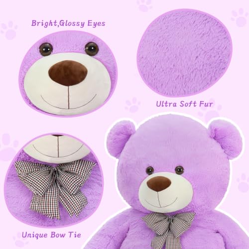 Image of MaoGoLan Giant Teddy Bear 7 Feet, Jumbo Plush Stuffed Animal, Purple
