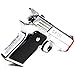 9MM Hand Gun Chrome Color Dual Jet Flames Refillable Butane Torch Lighter 3 Inch