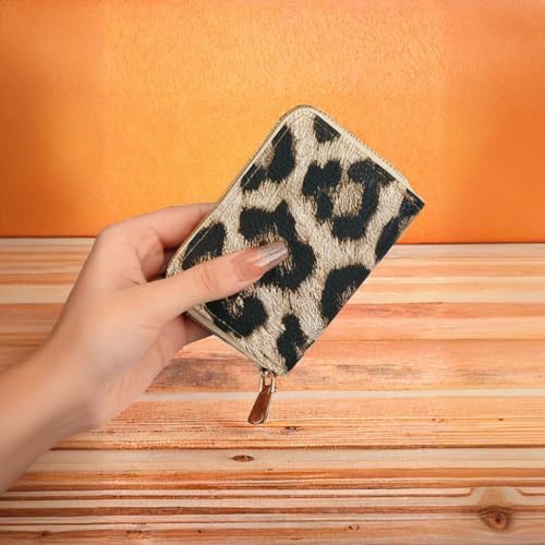 Women's Leopard Small Wallet, ID Card Slots for Storage