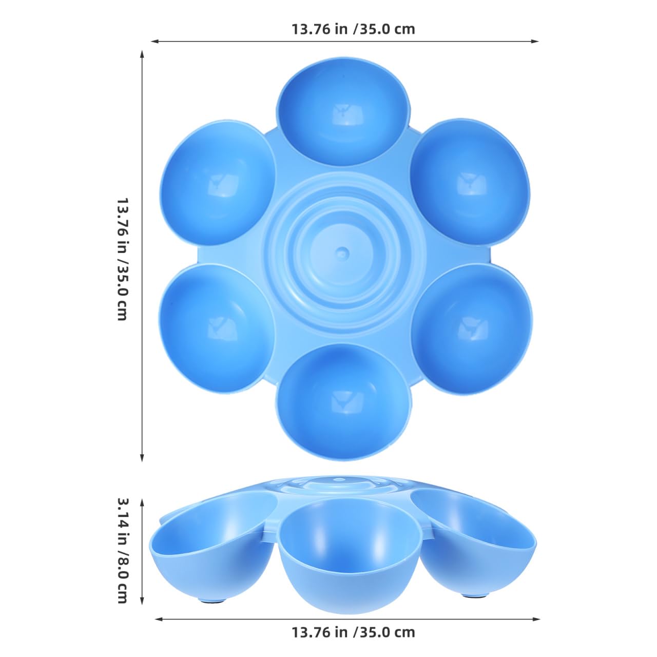 Yardwe Gamelle multifonction en forme de fleur en plastique de haute qualité pour plusieurs chats et chiens, facile à concevoir pour les friandises et les repas