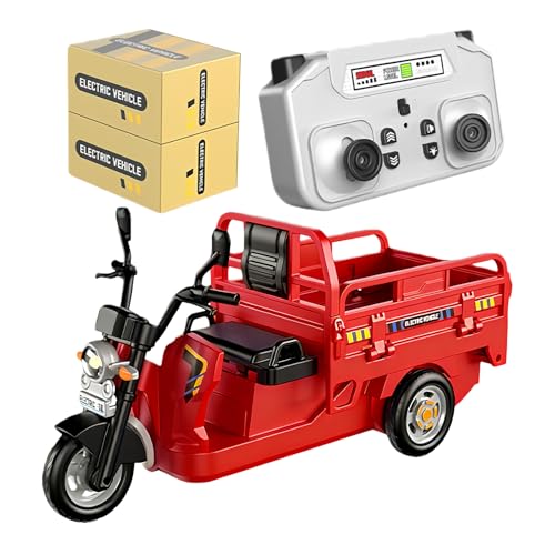 Générique Voiture Télécommandée,Véhicule à Trois Roues,Camion RC avec Lumière et Son | pour Garçons Fête d'anniversaire Rassemblements Familiaux en Intérieur à la Maison dans la Salle sur Sol