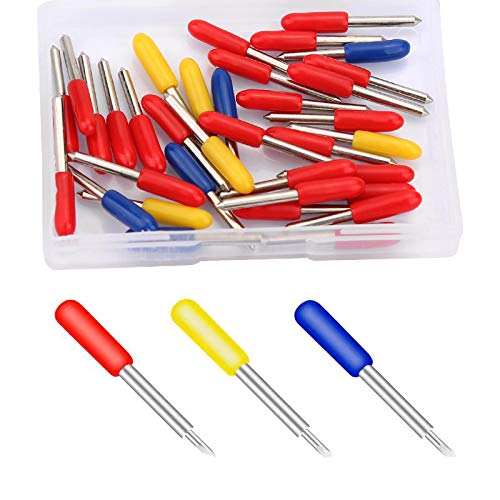 35 Stück Vinyl Cutter Klingen Roland Plotter Schneideklingen(45/30/ 60 Grad) für Cricut Explore Air/Air 2 Schneidemaschine Cover