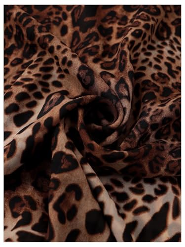 WDIRARA Women's Leopard Print Chiffon Mesh Scarves Long Shawl Cheetah Wrap Scarfs3