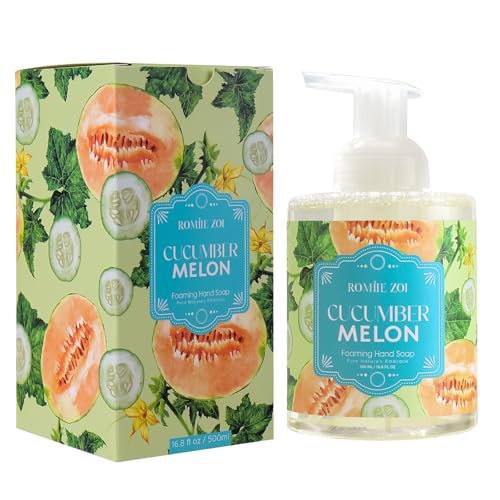 Image of ROMIIE ZOI Foaming Hand Soap, Cucumber&Melon, 500ml / 16.8fl.oz | With Gift Box, Gentle cleansing, nourishes skin without drying