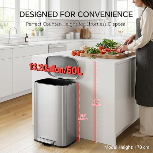 Set de Canecas de Basura de Acero Inoxidable Xcity 14.6 gal miniatura 2
