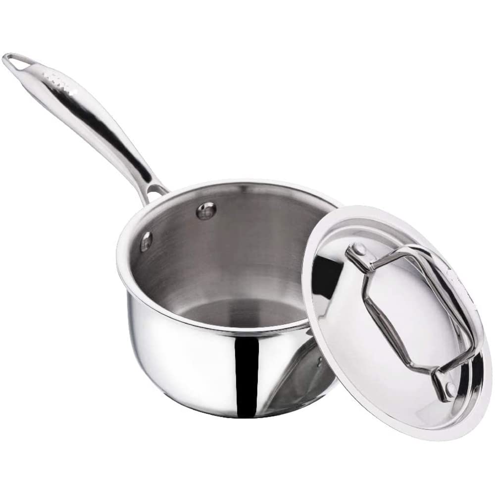 Casserole en acier inoxydable triple épaisseur Vinod Platinium 16cm induction