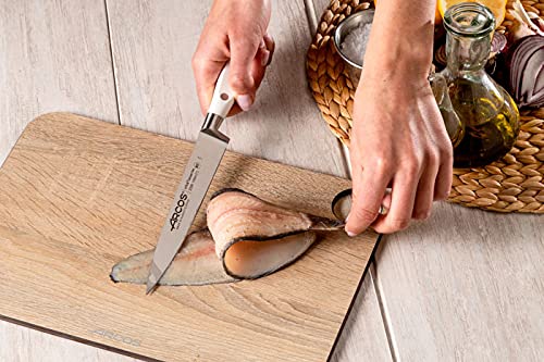 Cuchillo Sole Arcos de acero inoxidable y mango ergonómico blanco Serie Riviera Blanc 170 mm 8