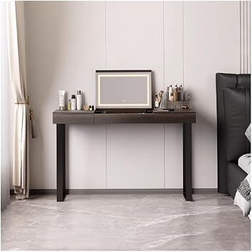 Vanity Table Dressing Table Makeup Desk Organizer Vanity Table with Flip Top Mirror Makeup Dressing Makeup Table Wood Bedroom Furniture Dresser