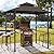 Brightpeak Outdoor Patio Grill Gazebo, BBQ Grill Shelter Double Tiered Soft Canopy Top with Steel Frame for Patio, Garden, and Backyard, Brown