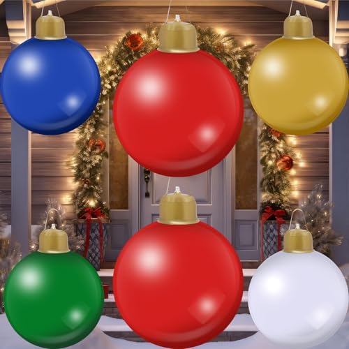 Amazon.com: Jetec 6 Pcs Christmas Large Inflatable Balls 24'' 18 ...