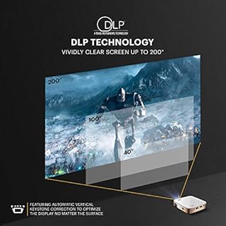 KODAK Luma 350 Mobile Smart Projector Puissant projecteur vidéo Ultra HD Rechargeable avec Applications de Streaming/Android 6.0, Wi-FI et Transparent jusqu'à 200 Pouces