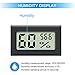 Mini Hygrometer Thermometer 2PCS Mini Digital Humidity Gauge, AikTryee Hygrometer Indoor Humidity Monitor Temperature Humidity Gauge Meter for Greenhouse Garden Cellar Closet Etc