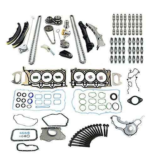 Image of Rocker Arms Lifters Engine Gasket Timing Chain Kit Replacement for 11-15 Chrysler Dodge Jeep Ram 3.6L V6 Pentastar 5184357AE 5047886AA