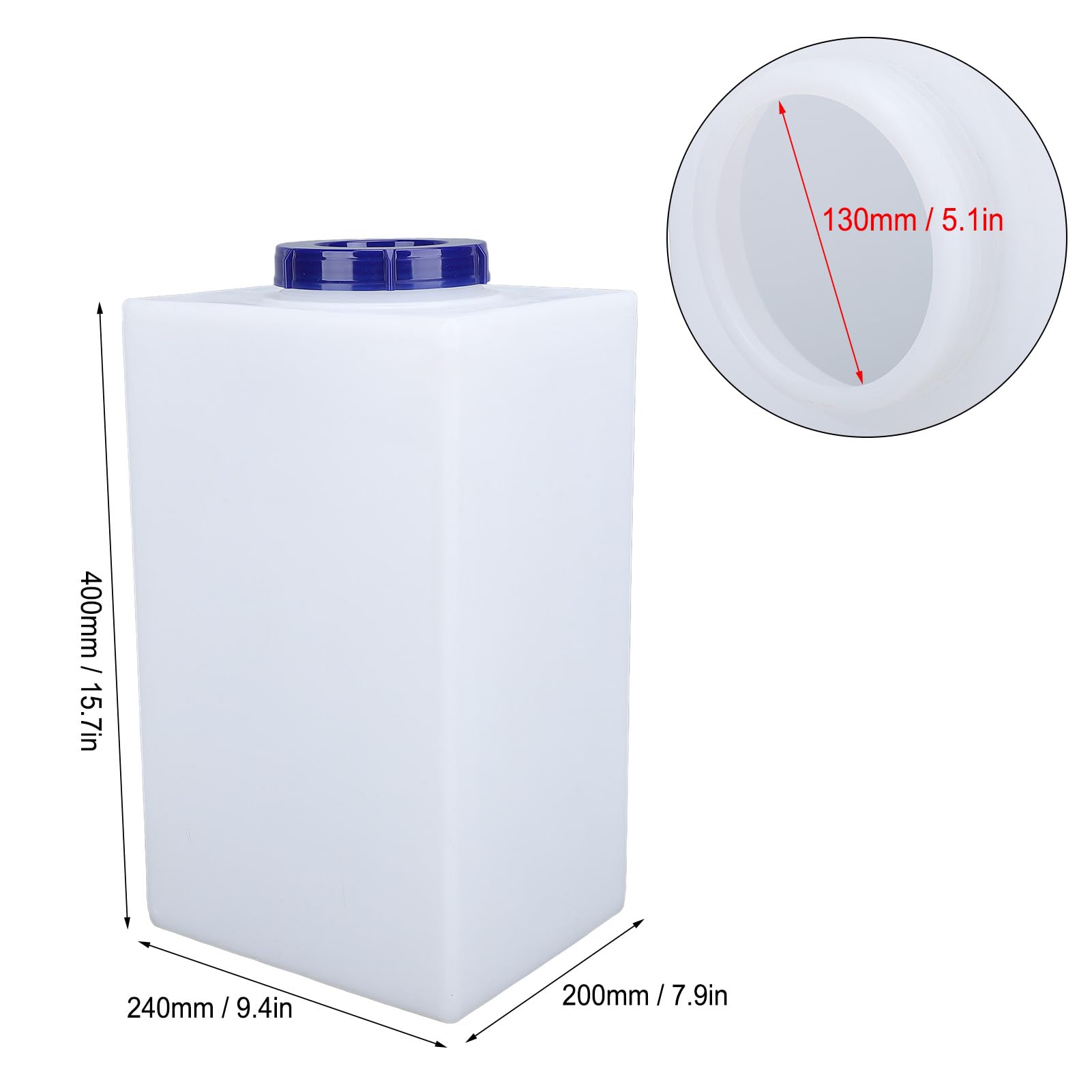 Rengue Serbatoio dell'Acqua per da 5 Galloni per Campeggio con Bocca di Ingresso Grande da 100 Mm, Design Sigillato per Yacht con Rimorchio per