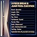 SYNCSHOT 2 in 1 Heavy Break Jump Cue: 3-Piece Break Cue Pool Stick 58 Inch 21oz 14mm Pro Tips Fas-Grade Maple Wood Jump&Break Pool Cue Sticks (Brown-Gray, 21 oz)