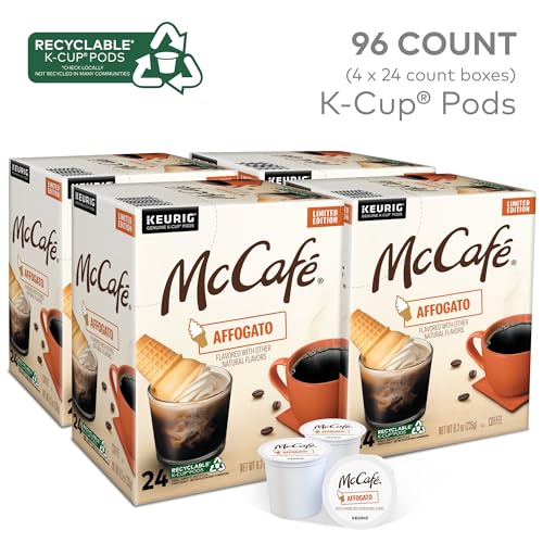 Image of McCafe Affogato, Single Serve Keurig K-Cup Pods, Flavored Coffee, Limited Edition, 96-Count Box (4 Packs of 24)