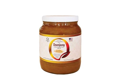 Q-Rapha Doenjang coreano prémium (pasta de soja), sin gluten, sin OMG, sin pasteurizar, artesanal de más de 3 años (73.2 oz)
