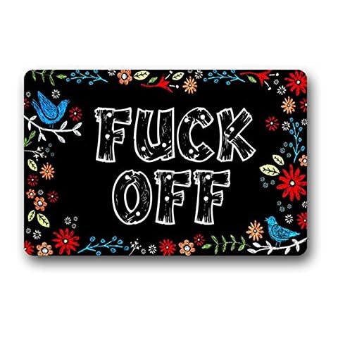 Shinewe Custom Doormat Entrance Floor Mat Fuck Off Inside/Outside Door Mat Living Room Kitchen Rugs Home Decor 40x60cm Cover