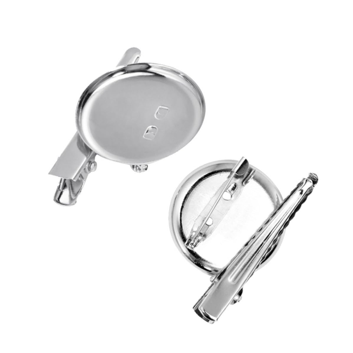 Base de broche de hierro para evitar caídas en solapas, pack de 100 clips de cocodrilo de 2,5cm