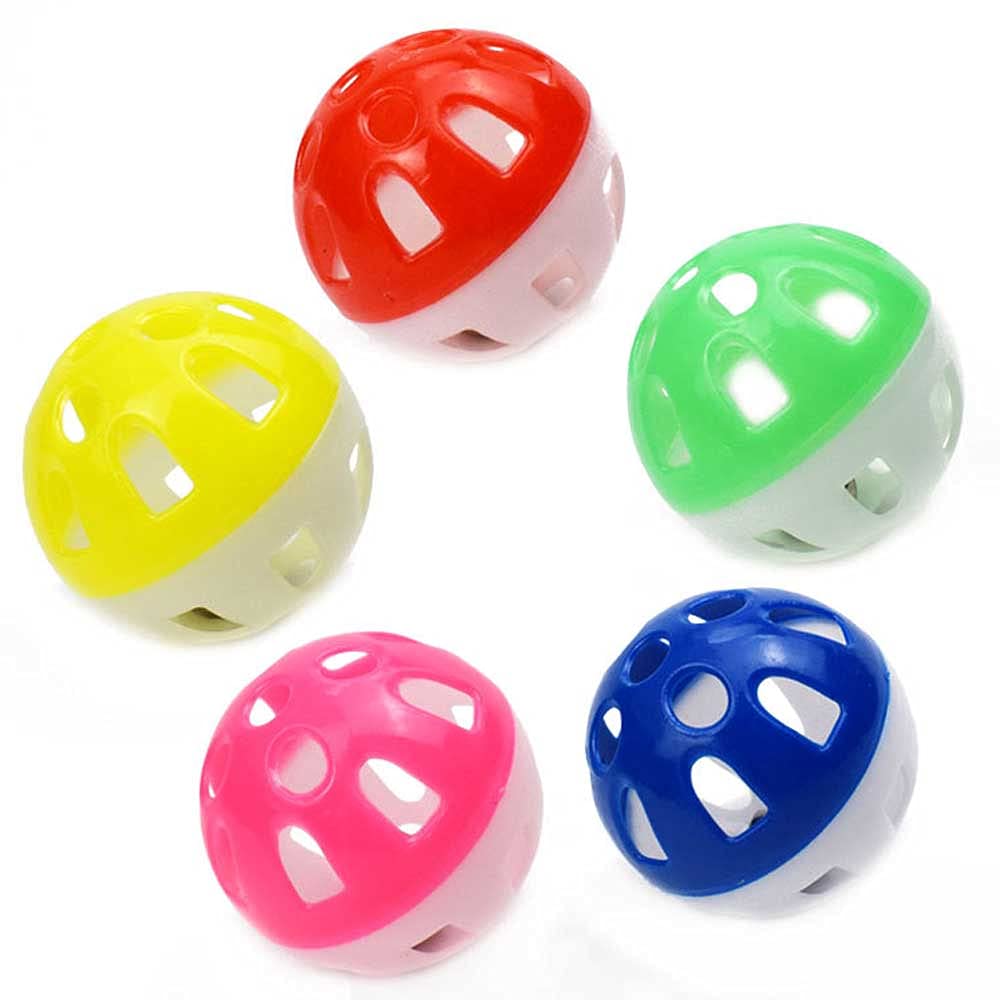 12pcs Cat Toy Ball Avec Cloche, 1, 5 Pouce En Maille Colorée