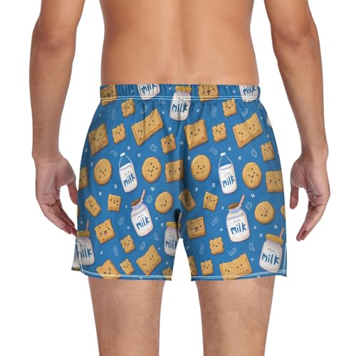 Laprad Boxer Shorts Breathable Boxer Briefs Soft Underwear Milk Cookie with Button Fly2