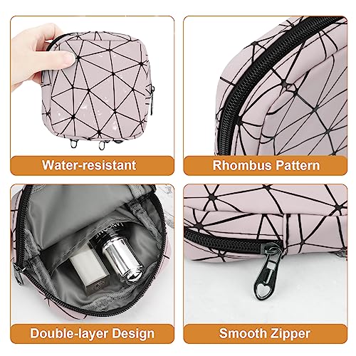 Image of Likesing Period Bag Pouch, Leather Tampon Holder for Purse-Pink | PU Period Pouches for Teen Girls, Women Portable Sanitary Napkin Storage Bag, Feminine Sanitary Bags Emergency Pad Pouch