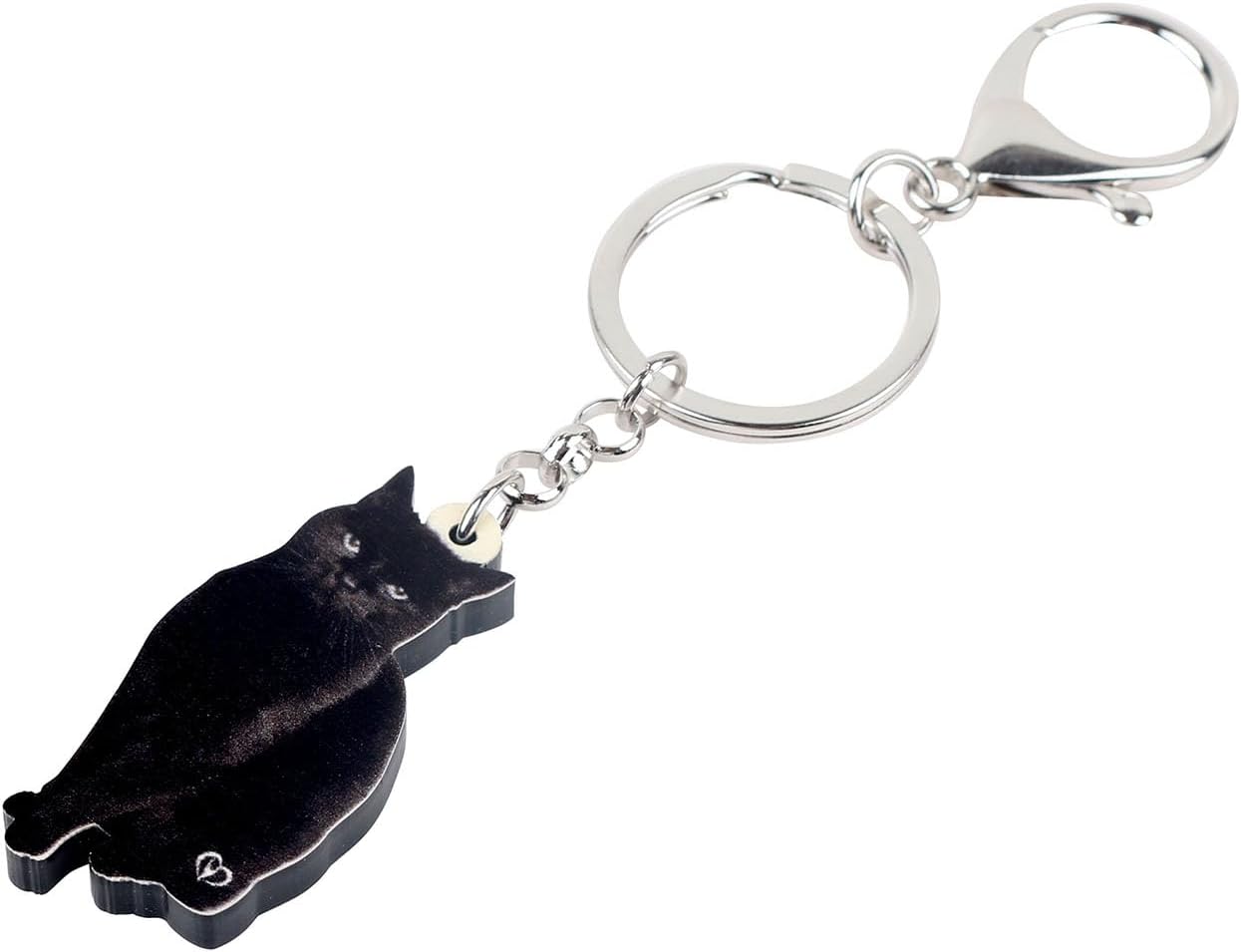 Acrylic Cute Kitten Black Cat Keychain Keyring Chains Gifts for Women Girls Mom Cat Lovers Car Keys Wallet Accessories image 4