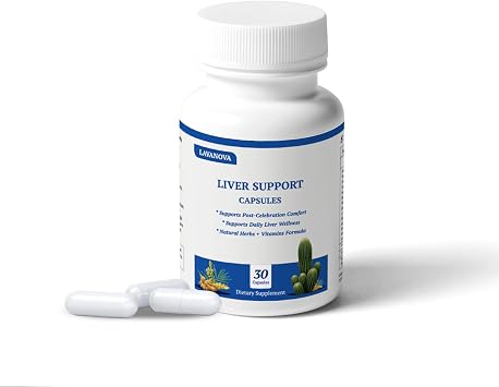 DHM Pre-Drink & Liver Support Supplement with Dihydromyricetin, Milk Thistle & L-Cysteine Hangover Support, Alcohol Recovery, Liver Detox & Hydration Formula with Vitamins B, C, E 30 Capsules