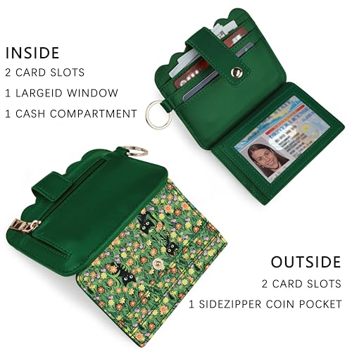 Image of Wristlet Wallet for Women with Keychain - RFID Card Holder Small Wallet Wristlet with Key Ring