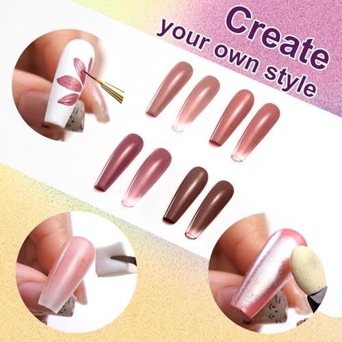 Gel de uñas Gradient Painting Ombre 4 colores nude miniatura 4