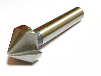 Industrial Tools 90 Degree 3 Flute HSS 6542 Chamfer Countersink Drill Bits 20.5mm/25mm Blade Diameter for Aluminum, Brass, Wood, Plastic