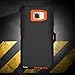 Galaxy Note 5 Case, ToughBox® [Armor Series] [ShockProof] [Black | Orange] for Samsung Galaxy Note 5 Case [Built in Screen Protector] [Holster & Belt Clip] [Fits OtterBox Defender Series Belt Clip]