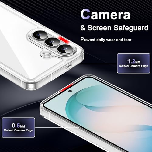 Image of Case for Samsung Galaxy S26 Plus 5G, Military Grade Drop Protection Phone Case, Yellowing Resistant, Anti-Scratch Hard PC Back, Shockproof Hard Ultra-Thin Protective Cover, Clear
